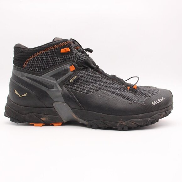 Salewa MS Ultra Flex 2 Mid GTX Gore-Tex Hiking Boots Men's 12 Black Out Orange